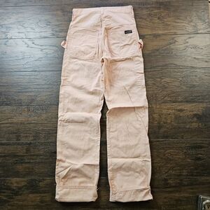 Vintage 90s DeeCee Cotton Canvas Peach Pink Carpenter Pants Size 28